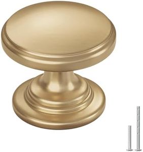 Goldenwarm 50 Pack Cabinet Knobs Champagne Bronze Cabinet Knobs Round Champagne Bronze Drawer Pulls Zinc Alloy Hardware for Bedroom Dresser Drawer 1-1/5 Inch Diameter