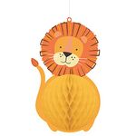 Amscan 9910165 - Get Wild Animals Kids Birthday Party Lion Honeycomb Hanging Decorations - 3 Pack