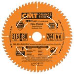 CMT 273.216.64M ITK Plus FINE Finish Saw Blade HW 216X1.8X30 Z=64 ATB+S -5°