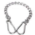 Hanging Chair Chain, 65cm/25in Hammock Chair Hardware, Chain with Two Carabiners, 304 Stainless Steel Indoor Outdoor Hanging Kits for Hanging Swing Chair Hammock Chair Yoga Sandbag (Load 300 kg)