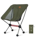 Naturehike Camping Chair Foldable Portable Folding Chair Fishing Chair Ultralight Small Folding Chair with Carry Bag for Camping Outdoor (Green S)