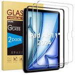 SPARIN Screen Protector for iPad Air 11-Inch M2 2024, with Easy Installation Frame, 2 Pack Tempered Glass for iPad Air 6th Generation, HD Clear