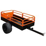 MOTOALLIANCE Impact Implements Heavy Duty 1500lb Utility Cart Cargo Trailer. Solid Raised Sides & Tailgate for Increased Capacity. Tilt Bed & Foot-Release Dump for ATV, UTV and Lawn & Garden Tractors