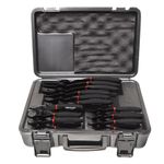 WISEUP 12 Pcs Snap Ring Pliers Set, Heavy Duty Internal/External Circlip Pliers Kit tool, Straight/Bent Jaw Tips with Storage Case for C-Clip Ring Remover