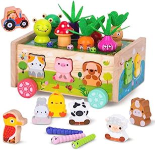 KMTJT Bebe Montessori 1 an | Jouet Enfant Montessori 2 Ans | Jolie Voiture De Ferme d'animaux | Paques Cadeau de Jouets Apprentissage pour Les Bébés Enfants en Bas Âge de 1 2 3 Ans