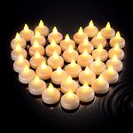 Honoson 36 Pieces Flameless Floating Candles Waterproof LED Tealights Floating Candles Warm White Battery Operated for Wedding Christmas Party Pool Decorations(Yellow Light)