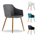 P&N Homewares - Eden Dining Chair in Grey | Tub Armchair | Office Chair | Dining Chair | Modern Chair