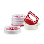 Tupperware Hamburger Press & 4-Container Set - Dishwasher Safe & BPA Free