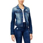 Jessica Simpson Women's Superloved Pixie Crop Jean Jacket, Jefford Small