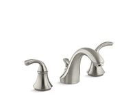 KOHLER K-10272-4-BN Forte Widespread Lavatory Faucet with Sculpted Lever Handles, Vibrant Brushed Nickel