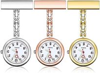Anpro Nurse Watch,3pcs Silver/Rose 