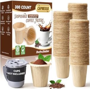 CAPMESSO Disposable Coffee Filters 2.1"H - for My K-Cup & Cuisinart SS-RFC