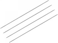 uxcell 2 Pairs Knitting Needle Set, 2.6mm Diameter 9.84 Inches Length Stainless Steel Double Pointed Sweater Needles for Handmade Projects DIY Knitting