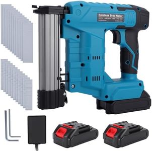 WODHMIEY 18 Gauge Cordless Nail Gun, Electric Brushless Brad Nailer, 2 in 1 Staple Gun/Nailer, Battery Powered with Safety Pin, 2 Modes, Copper Motor for Woodworking Framing Roofing