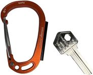 Outdoor Element - Sparky & Scratch Key - Fire Starting Carabiner with Embedded Ferro Rod and Blank Key with Integrated Striker and Hex Driver - Blank Keys Available in SC1 or KW1. (Orange KW1)