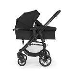 3 in 1 Travel System with Astral Baby Car Seat – Ickle Bubba Star Convertible Pram Travel System, Pushchair & Infant Carrier Bundle, from Birth Baby Pram and Car Seat (Black)