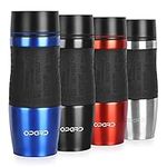 Opard Travel Mugs for Hot Drinks 360°Drinking Lid Double-Walled Vacuum Insulated Stainless Steel Coffee Cup, 350ml (Blue)