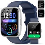 Smart Watch for Men Women - Answer/Make Calls/Quick Reply/AI Voice Assistant, 1.83" for Android iPhone Samsung Compatible IP68 Smartwatch Blood Oxygen Heart Rate Fitness Tracker (Silver+Blue, 1.83")