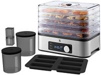 WMF KITCHENminis Dehydrator, 400 W, Stainless Steel, 5 Trays BPA Free, Programmable Dried Fruits, Vegetables, Dehydrated Mushrooms, Cereal Bars, Cromargan 0415250011