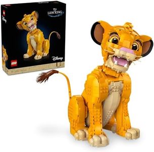 LEGO® Disney Young Simba The Lion King 43247 Collectible Creative Animal Figure Building Set, Relaxing Activity for Adults, Nostalgic Toy Idea for Film Fans