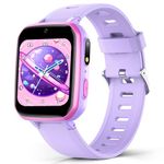 meoonley Kids Smart Watch with Puzzle Games HD Touch Screen Camera Video Music Player Pedometer Alarm Clock Flashlight Fashion Kids Gift for 6-13 Years Old Boys Girls Toys