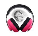 RATURISH Noise Cancelling Earmuffs for Kids Infants and Toddlers | Baby Hearing Protection | Comfortable Ear Muffs for Kids Ages 0-3 | Safe Soundproof Headphones for Babies | Adjustable | (Rose pink)