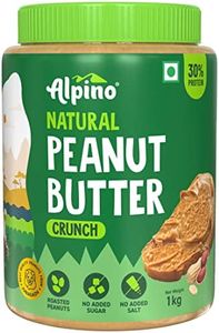 Alpino Natural Peanut Butter Crunch 1 KG (Unsweetened / Gluten Free / Non-GMO / Vegan)