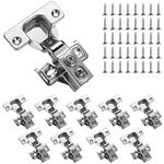 Evanda Cabinet Hinges, 10 Pack Stainless Steel Overlay Soft Close Hinges, for Kitchen Cabinet Door Hinge, with Mounting Screws