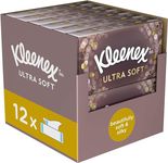 Kleenex Tissues - Ultra Soft Tissues, 12 Tissue Boxes (768 Facial Tissues)