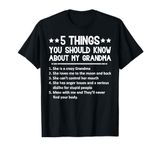 5 Things You Should Know About My Grandma Funny Kids T-Shirt