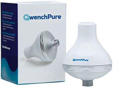 QwenchPure Shower Filter by Most Effective Showerhead Water Filter with KDF High Output Chlorine Removal Water Softener and Purifier - with Replaceable Cartridge