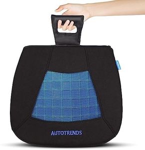 AUTOTRENDS Gel Seat Cushion Cooling Coccyx Orthopedic Breathable Car Seat Cushion Anti Slip Backing Mat, Black
