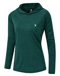 YSENTO Womens Long Sleeve Running Gym Tops Sports Workout Yoga Lightweight Training Hoodies(Green,m)