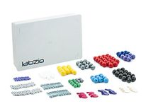 Labzio - Premium Molecular Model Teacher Set for Inorganic and Organic Chemistry, 126 Atom Pieces, 86, Links12 of orbital lobe and 6 electron lone pair paddles