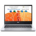 Acer Aspire 1 A114-33 Laptop - Intel Celeron N4500, 4GB, 64GB eMMC, Integrated Graphics, 14" HD, Windows 11, Silver