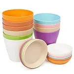 Garden Mania - 10 Plastic Pastel 10cm/4" Flower Pots with Drain Holes & Drip Trays