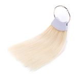 RINBOOOL Human Hair Swatches for Testing Color, Lightest Blonde 60 Tone Level 10, 100% Real Natural Virgin Human Hair, for Salon and Hair Coloring, 8 Inch 30 Pieces