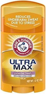 Arm & Hammer Ultra Max Solid Antiperspirant Deodorant, Powder Fresh, 1 Ounce Travel Size (Pack of 10)