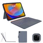 Detachable Keyboard Case for iPad Pro 11 inch(4th, 3rd, 2nd gen): Wireless Magnetic Keyboard with Removable Cover, Multi-Touch Trackpad (Gray)