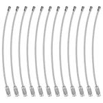 Keychain, Wisdompro 12 Pack of 4.3 Inches Stainless Steel Wire Ring 2mm Cable Loops Rings for Hanging Luggage Tag, Keyrings and ID Tag Keepers - Silver