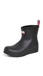 HUNTER Womens Original Short Gloss Snow Rain Boot, Black, 9 US