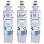 Refresh NSF-53 Premium Replacement Refrigerator Water Filter Compatible with Kenmore 46-9690, ADQ36006102 and LG LT700P, ADQ36006101 (3 Pack)