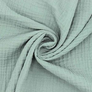 Sevira Kids Coupon de Tissu Double Gaze de Coton, Vert de Gris
