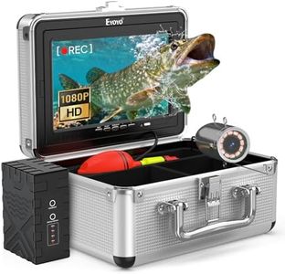 Eyoyo Underwater Fishing Camera 7-Inch: 1080P Ice Fishing Camera DVR, 12 IR Lights, IP68 Waterproof, Low-Temperature Battery, 30m Cable, Ideal for Ice, Lake, and Night Fishing