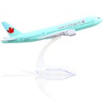 QIYUMOKE Boeing 777 Air Canada 1/400 Diecast Metal Airplane Model with Stand Airlines Model Plane Alloy Display Collectible Model Kit for Aviation Enthusiast Gift