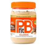 PBfit 8 Ounce Classic Peanut Butter Powder, Powdered Peanut Butter Spread From Real Roasted Peanuts, 8g of Protein 8% DV, Gluten-Free, 60 calories, 87% less fat (Pack of 1)