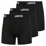 Levi's Mens Underwear Microfiber Boxer Brief for Men Ultra Soft 3 Pack, Black, Medium