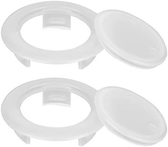 SAVITA 2 Juegos Anillo y Tapa para Sombrilla de Mesa de Patio, 5,08cm Plástico Anillo de Agujero de Paraguas y Tapon Mesa Sombrilla para al Aire Libre Verano Fiestas en Jardín (Transparente)