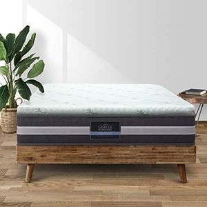 Giselle Bedding 8cm Thickness Memory Foam Mattress Topper, Mattresses Toppers Bed Protector Pad Removable and Washable Bamboo Cover, 7-Zone Cool Gel High Density Foams King Size