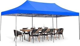 Gazebo Tent Pop Up Canopy Portable & Foldable 10 x 20 ft / 3 x 6 mtr Gazebo Canopy Tent/2 mins Installation (44 kgs, Blue)